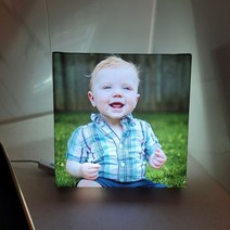 캔버스 LED 조명액자 주문제작 사랑스러운 아기&아이의 추억 담기, 정사각형 20cm x 20cm