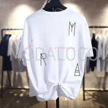 남자 세미 오버핏 반팔티 EVERY 레터링 프린팅 5부 7부 여름 박스 커플 시밀러룩