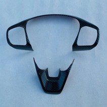 포드 브롱코 호환 부품 악세사리 ABS 탄소 섬유 블랙 자동차 핸들 버튼 컨트롤 스위치 트림 커버 인테리어, 01 ABS carbonfiber