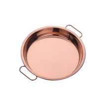 손잡이 레스토랑 트레이 케이크 접시 주방 부엌을위한 스테인레스 스틸 팬 집 만들기 찐 쌀 트레이 콜드 국수 플레이트, 로즈 골드, 작은