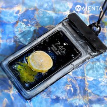 MAJENTA 마젠타 여행용 스마트폰 3단 벨크로 방수팩, 1개, 블랙