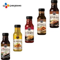 전문점 특제소스!! CJ백설 소스류 돈까스 스테이크 데리야끼 머스타드 칠리소스, 5개, 스위트칠리소스330g