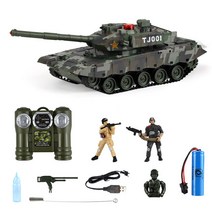 rc카 워터탱크 롤탱크 원격 제어 전투 탱크 선물 RC 탱크부모자식 적외선 포탑 모델, 04 China
