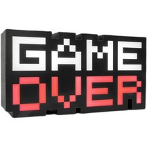 홈 pc방 인테리어 게임오버 무드등 데스크톱 장식등 led스탠드 선물, GAME OVER