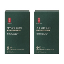 공차 제주 그린 밀크티 20g X 20스틱 X 4박스 총80스틱, 80개
