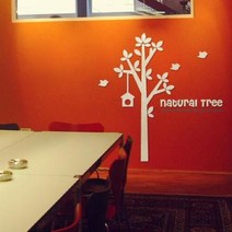 아트박스/디자인베이 [우드스티커] 모닝트리 (반제품), 반제품(우드)＋밀크브라운(시트)