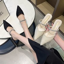 TZQW 정덕 봄여름 스틸레토 통굽 샌들녀1-3CM