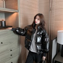 블링앤수 여성 숫자 포인트 애나멜 숏 패딩 AZZ064