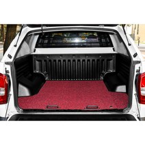 이든카 쌍용 픽업트럭 렉스턴 스포츠 적재함 슬라이딩 코일 매트 트렁크매트, 레드