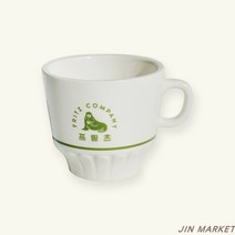 카페머그컵 지금 중국에서! 진마켓코리아 구매 프리츠커피숍 작은바다사자컵 머그컵 라떼컵, 그린 215ml