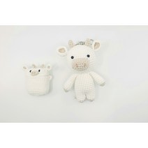[코바늘 인형] 하얀 소 인형 & 에어팟 케이스 키트 / DIY KIT / 코바늘 키트/패키지 / 인형 패키지