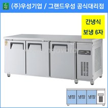 그랜드우성 보냉테이블 간접냉각 고급형 보냉 6자 올냉장고 GWFM-180RT, 기계실 좌측