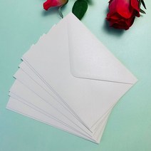 120g A7 진주 봉투 맞춤형 꽃 인쇄 190x130mm 결혼식 초대장 반품 주소 가방 우편물 50 개, [02] Personalize Print, [01] White rectangle