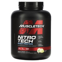 머슬테크 니트로 테크 웨이 프로틴 쿠키 앤 크림 1.81kg, 바닐라 크림