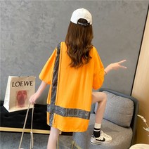 반팔티 하프기장 와이드 루즈핏 키치한 여성 여름옷 인싸템 극 불 상의 이너티셔츠 3749987394
