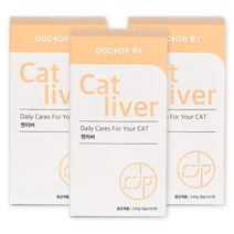 닥터바이 캣 리버 고양이 간 영양제 식욕부진 지방간 밀크씨슬 종합 항산화제 보조제, 3세트(35%할인)