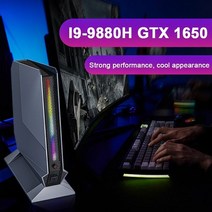 탑게이밍 미니 PC 인텔 코어 i9 9880H GTX 1650 4G 그래픽 NVMe 2xDDR4 윈도우 11 데스크탑 컴퓨터 3x4K, 01 i5-9300H GTX 1650_04 EU, 04 16G DDR4 1T SSD WiFi