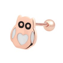 라울스톤 [라울스톤] 14K 골드핀 까미 부엉이 심플 데일리 베이직 이너컨츠 트라거스 연골 룩 피어싱