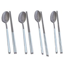 삼미 SMF 루이 세라믹 수저세트 (수저 젓가락 4ea), 블루