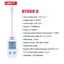 파워테스트 전원성능확인 파워테스터 Uni-t usb 테스터 ut658 시리즈 usb, ut658c