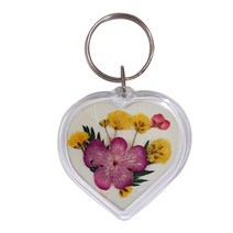 [1인수업재료]압화 아크릴 열쇠고리/하트/만들기수업체험패키지, 레드