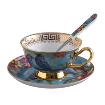 헝가리도자기 명품커피잔 유럽 왕실도자기 티팟 european royal style 커피 세라믹 컵 set with 접시 스푼 high end porcelain cup 93, 협력사, c