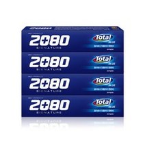 2080 시그니처 치약 기획 토탈블루 150g 4개입, 단품, 단품