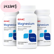 GNC 마그네슘 250mg 90정 3개, 90개