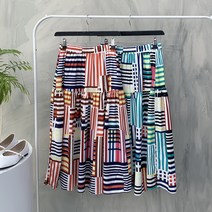 [신상무배]알록 허리 밴딩 티어드 셔링 스커트