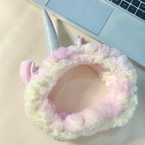 세안 머리띠 캐릭터 토끼 귀 뽀글이 머리띠 세안 머리띠 세안 머리띠 세안 머리띠, P97 노란색 유니콘