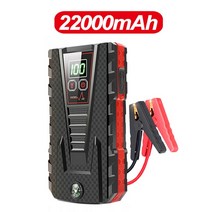 차도리 점프스타터 12v 24v 22000mAh 자동차 점프 스타터 보조베터리 12V 휴대용 배터리 부스터 충전기 시, 01 22000mah