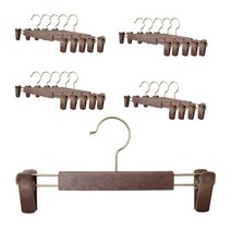 씨인크 바지걸이 논슬립 치마 집게 고급 옷걸이, 20개, 고급 하의 바지걸이 브라운