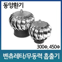 덕트 벤츄레이터 300mm 회전식 무동력 흡출기 벤츄레이타 가스 배출기