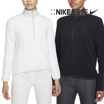 나이키 여성골프웨어 클래식한 여자 긴팔 하프집업 탑, XL, 블랙
