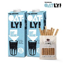 [오틀리] 귀리우유 1L2팩+빼로스틱 귀리과자 1종, 주문선택:초코 1L 2팩+그린