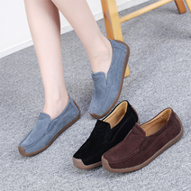 행텐 HT-227 여성 발편한 컴포트 쎄무가죽 플랫 슈즈 로퍼 미끄럼방지