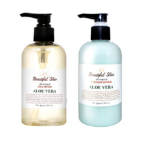 뷰티풀스킨 복합성두피용 알로에 베라 샴푸 240ml + 컨디셔너 240ml 세트, 8세트