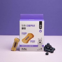 강아지 덴탈껌 치석제거 핏펫 잇츄 더블액션 클린 10개입, 블루베리, 1박스