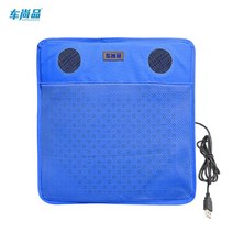 Ciliver 자동차 여름 방석 냉풍 방석 USB 대나무 시트 차량용 아이스 매트 드라이 팬 재택근무 통풍 방석, 1개, 푸른 색