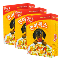 슈퍼포우 강아지 동결건조 자연식 사료 연어첵스, 3개