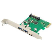 PCI-E 확장 카드 PCI-E X1 VL805 USB 3.1 TYPE-C   타입 - 포트 확장 카드 2A1C 내장 SATA 전원 공급 장치 허브, 보여진 바와 같이, 하나