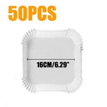 제빵 기구 도구 베이커리50/100Pcs Airfryer 베이킹 종이 오일 증거 공기 프라이 일회용 종이 라이너 바베, 05 50pcs Square16cm