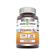 AmazingFormula 포뮬러s비타민B6Pyridine25mg|NonGMO글루텐 프리MadeinUSA(500), 25mg, 250개(1팩)