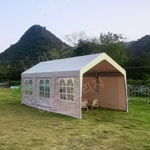 몽골 텐트 캐노피 천막 방수 테라스 접이식 주차 포장마차, 4면 천으로 3x6