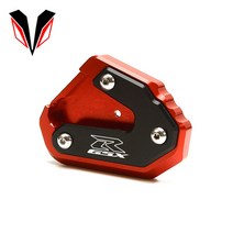 새로운 스즈키 gsxr 600 750 gsx-r 1000 rx gsx-r1000 2009-2021 2022 오토바이 알루미늄 발 확대기 사이드 스탠드 확장 패드 호환, 빨간색