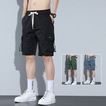 여름 남자 반바지 루즈핏 스포츠반바지 캐주얼 밴딩 카고 반바지 HA552