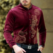 남성 셔츠 건달셔츠 화려한 가을 꽃무늬 복고풍 프린팅 남방 겨울 긴팔 빅사이즈(3color)