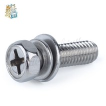 특수볼트Gb9074.13 304 스테인레스 스틸 크로스 헤드 외부 육각 3 조합 나사 M4 M5 M6 M8 볼트 6 각 결합, 01 M8 10pcs_10 14mm