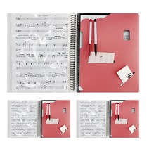 오렌지오피스 A4 클리어+오픈포켓 악보화일 40매 악보파일, 1개, 핑크