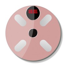 사탄웨이 블루투스 스마트 체지방 체중계, 핑크색
